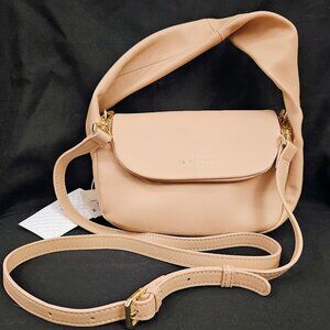 Bell & Bloom Knot Crossbody Leather Handbag in Blush Tan
